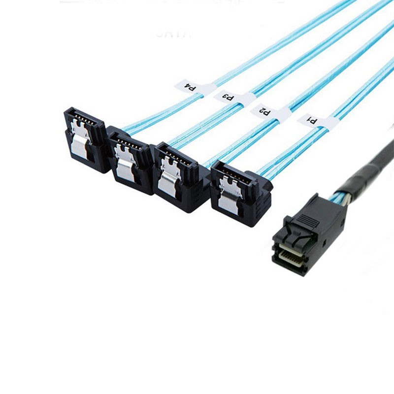 High quality Mini Sas 36p Sff 8087 To 4 Sata 7p Cable 0.5m 1m 12gbps Hard Drive Data Transmission Splitter Computer Accessories