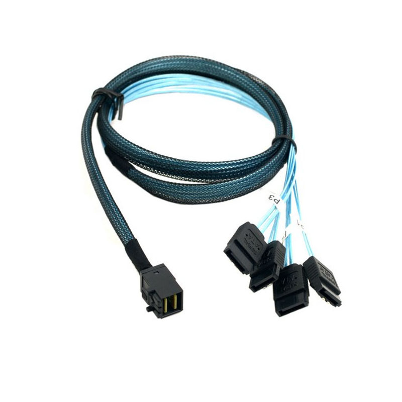 Cable Slim Line SAS 4.0 SFF-8654 4i 38pin Hard Drive Data Transmission Splitter Computer Accessories